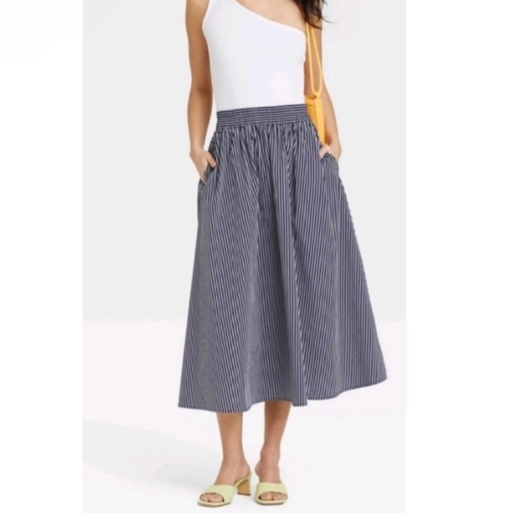 Target- A New Day- Navy Pinstriped skirt
